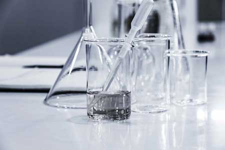 view of beakers