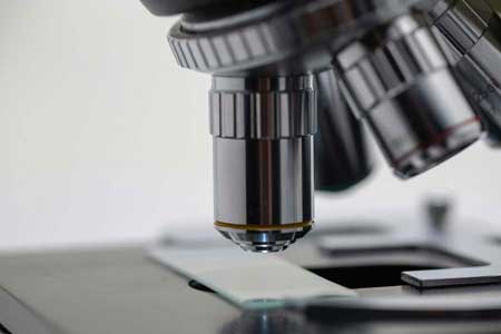 view of a microscope