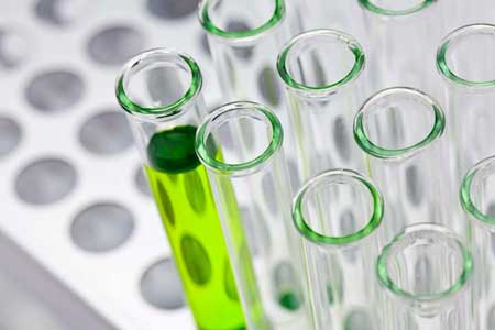 view of test tubes